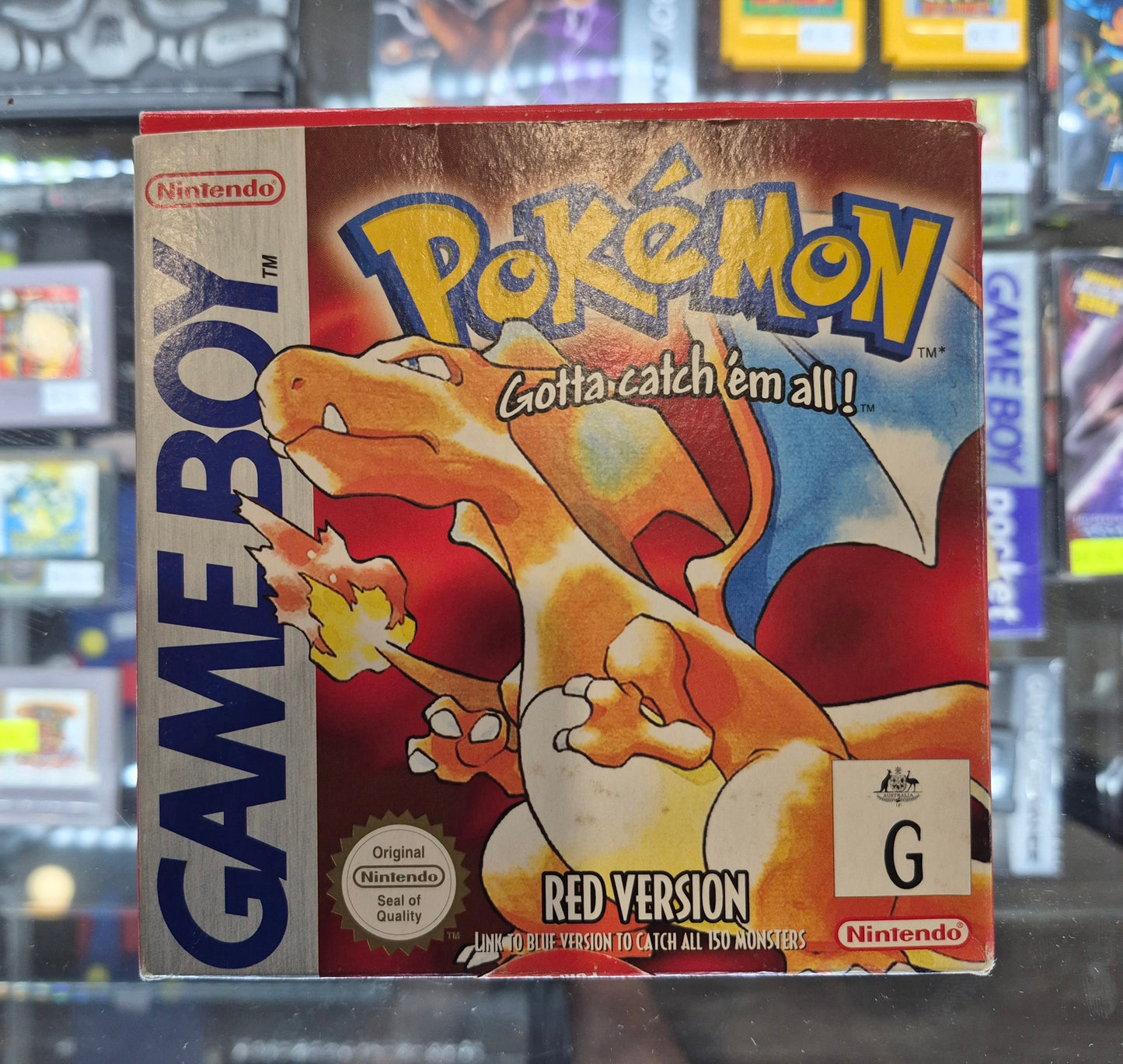 1998 Pokémon Red Version CIB with New Save Battery in Protector AUS PAL