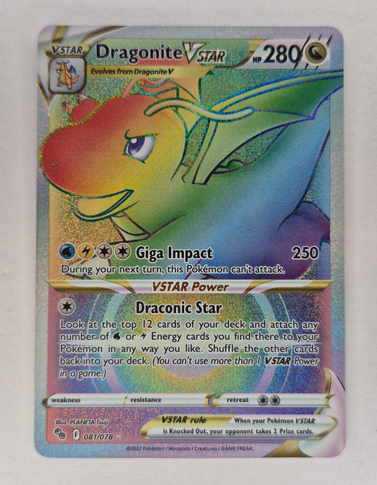 Dragonite VSTAR (Secret) 081/078 Pokemon GO - Pokemon Card - NM