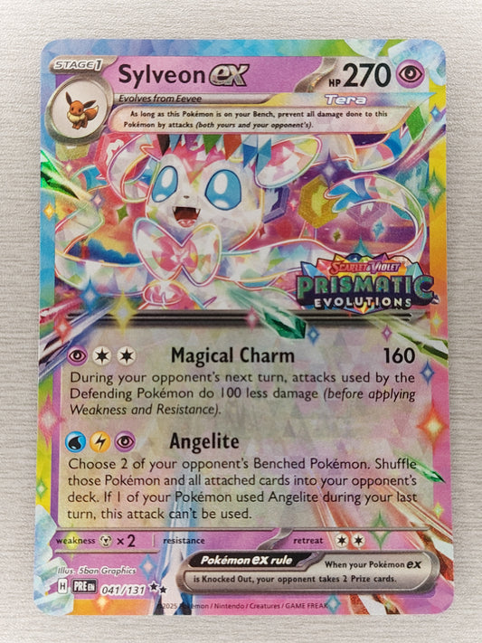 Sylveon ex 041/131 | Stamped | Prismatic Evolutions | Pokemon
