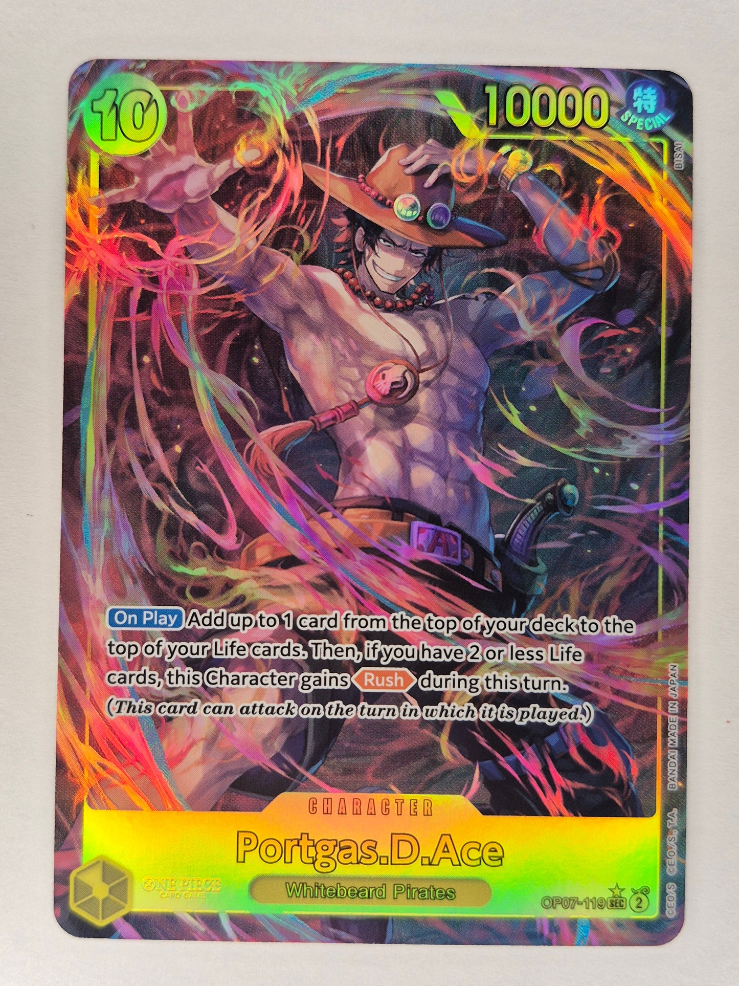 Portgas.D.Ace (119) (Parallel) OP07-119 500 Years in the Future Foil NM