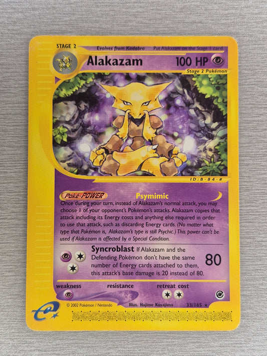 Alakazam 33/165 Non Holo Rare Expedition Pokemon Card 2002 LP