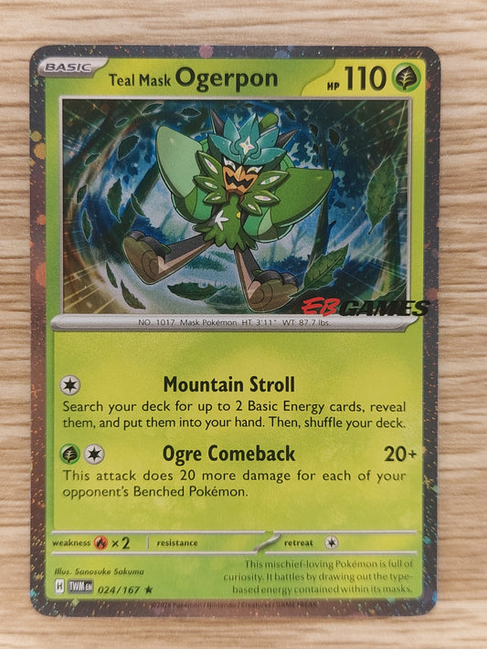 Pokemon 2024 Teal Mask Ogerpon EB Games Promo 024/167