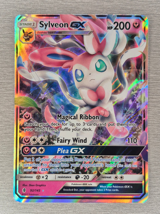 2017 Pokemon Sun & Moon Guardians Rising: Sylveon GX 92/145 LP