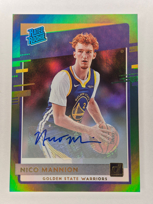 2020-21 Donruss Basketball Nico Mannion Rated Rookie Auto #245