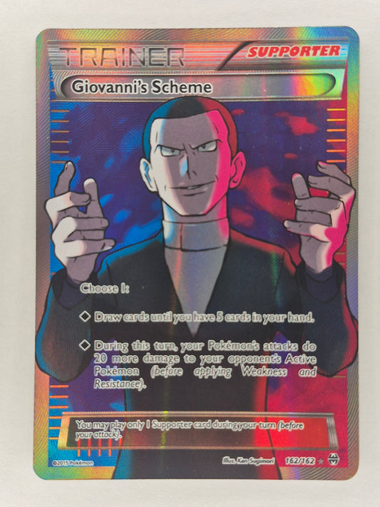 2015 Pokémon Giovanni's Scheme(Full Art)162/162 Breakthrough Holo - NM