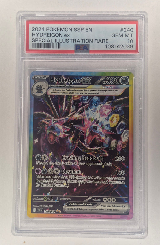 2024 Pokémon Surging Sparks 240/191 Hydreigon EX SIR PSA 10