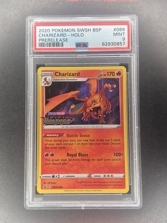 Charizard SWSH066 Pre Release Vivid Voltage PSA 9 Pokemon