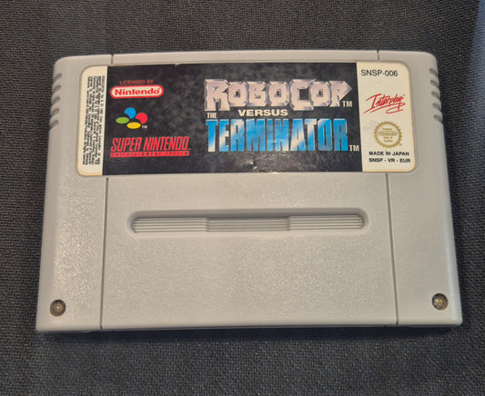 Nintendo SNES Robocop v the Terminator Cart Tested & Cleaned
