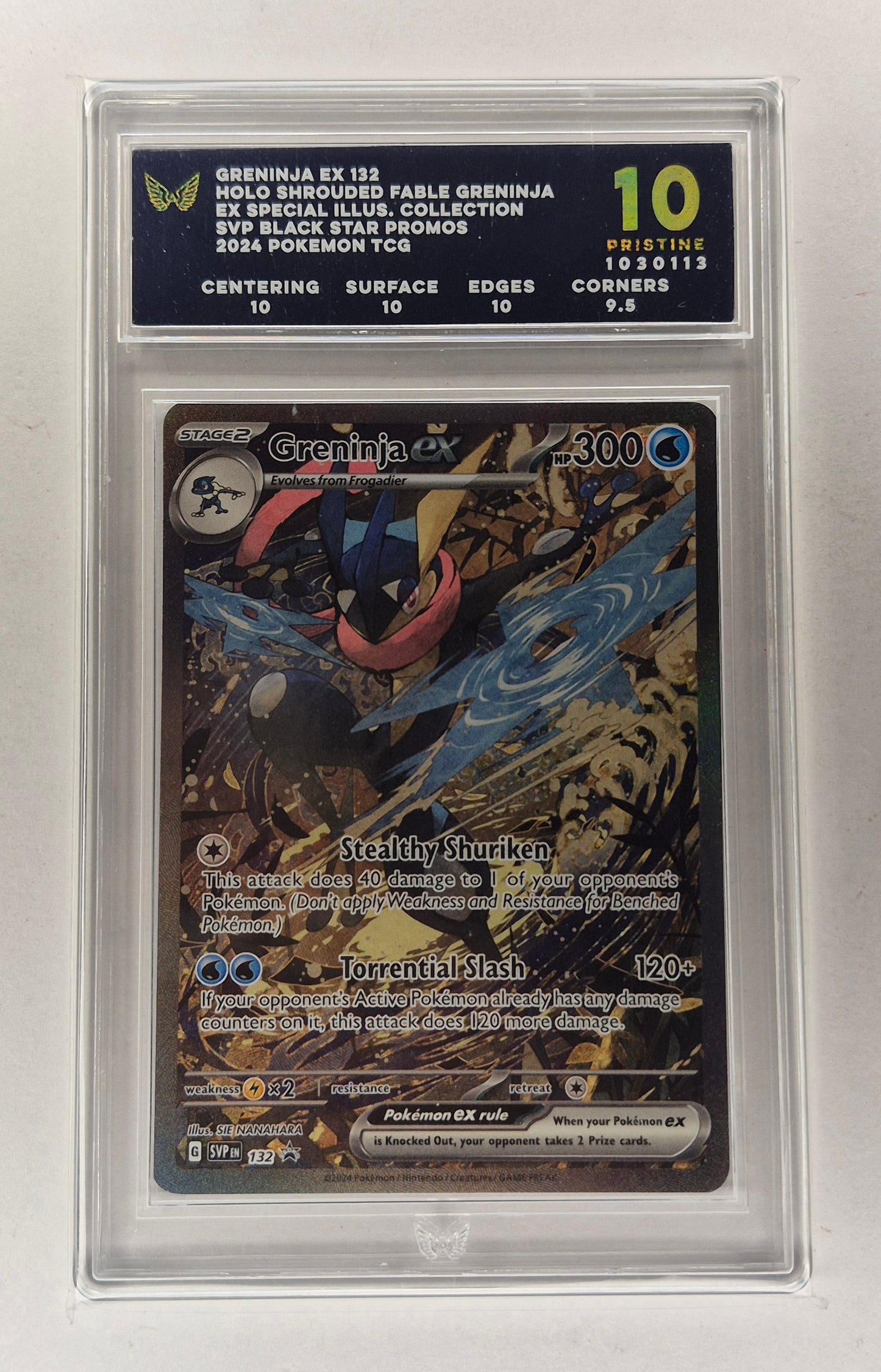 GRENINJA EX SVP 132 PSA 10 BLACK STAR PROMO SPECIAL ILLUSTRATION POKEMON ARK Pristine 10