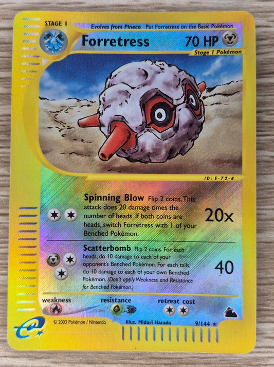 Forretress Reverse Holo - Skyridge  9/144 - e-Series Pokemon Card - NM