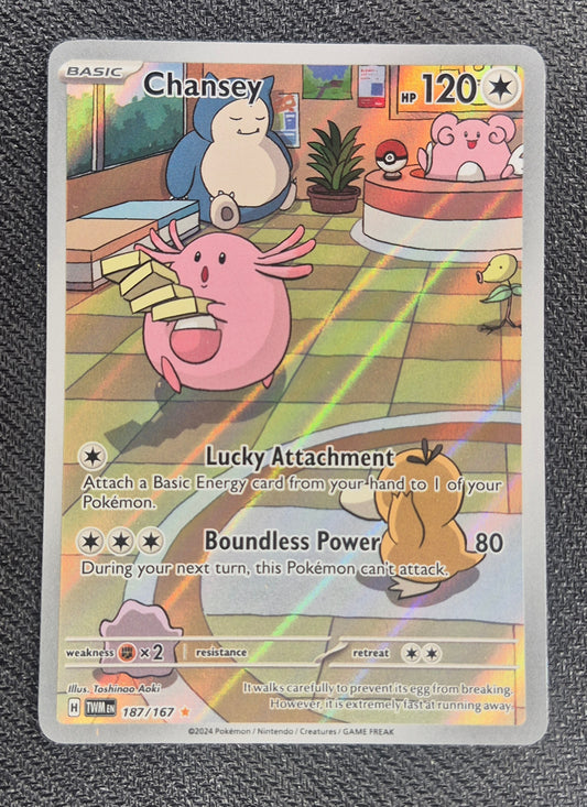 Pokemon TCG - Twilight Masquerade - Chansey 187/167 Illustration Rare LP