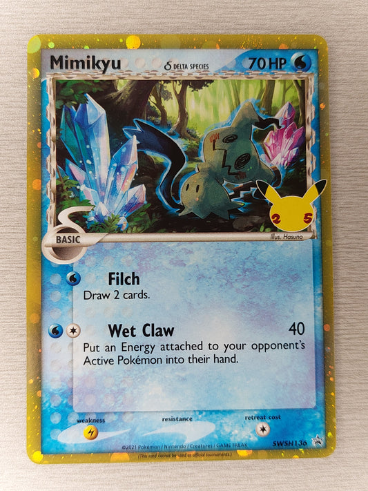 2021 Pokemon Mimikyu Black Star Promo Celebrations SWSH136