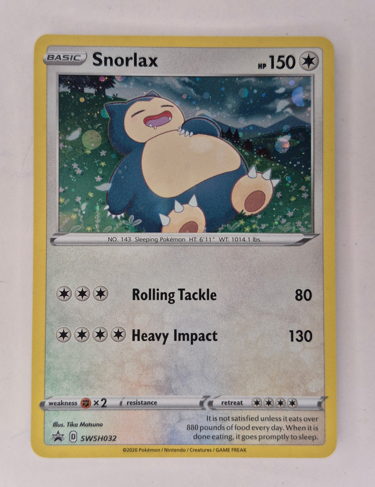 Snorlax SWSH032 Holo - Pokemon TCG SWSH: Sword & Shield Promo LP