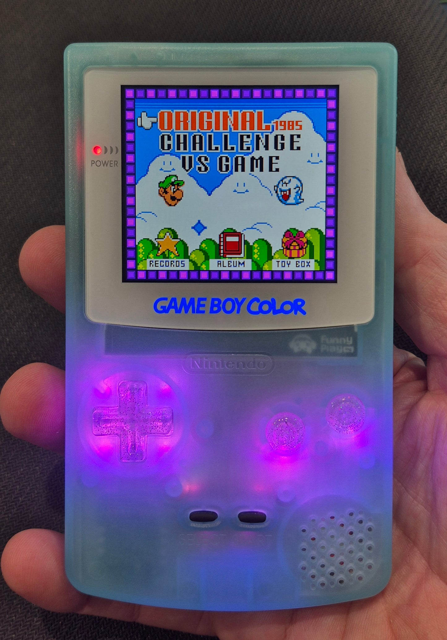 Nintendo Gameboy Color Console NEW Backlit Screen/Color buttons & rechargeable.