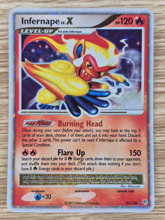 Pokémon TCG Infernape LV.X Diamond & Pearl 121/130 Holo Rare Holo LV.X LP