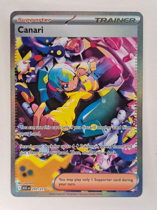Canari 291/217 Ascended Heroes ASC Special Illustration Rare Holo Pokemon NM