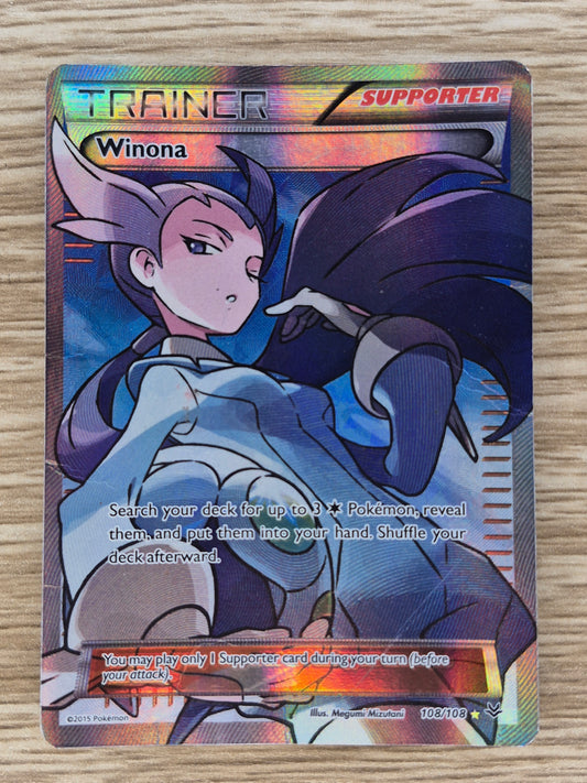 Winona Full Art Trainer 108/108 - XY Roaring Skies Pokemon TCG Rare HP