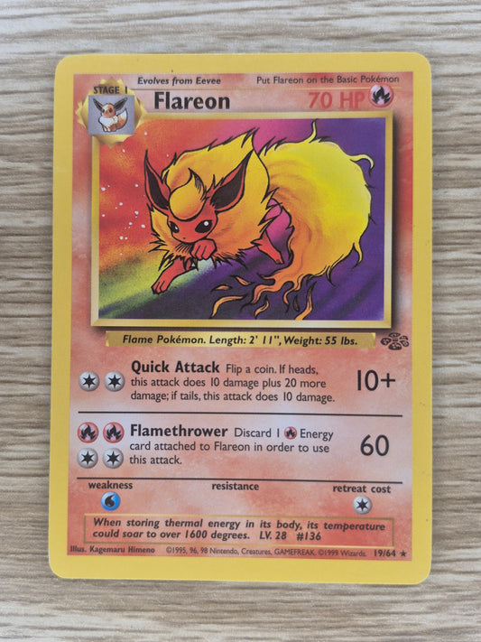 1999 Pokémon Jungle 19/64 Flareon Non Holo LP