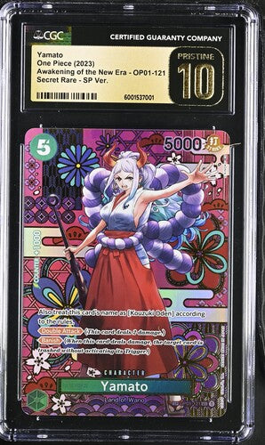 One-Piece Yamato Secret Rare OP01-121 CGC Pristine 10