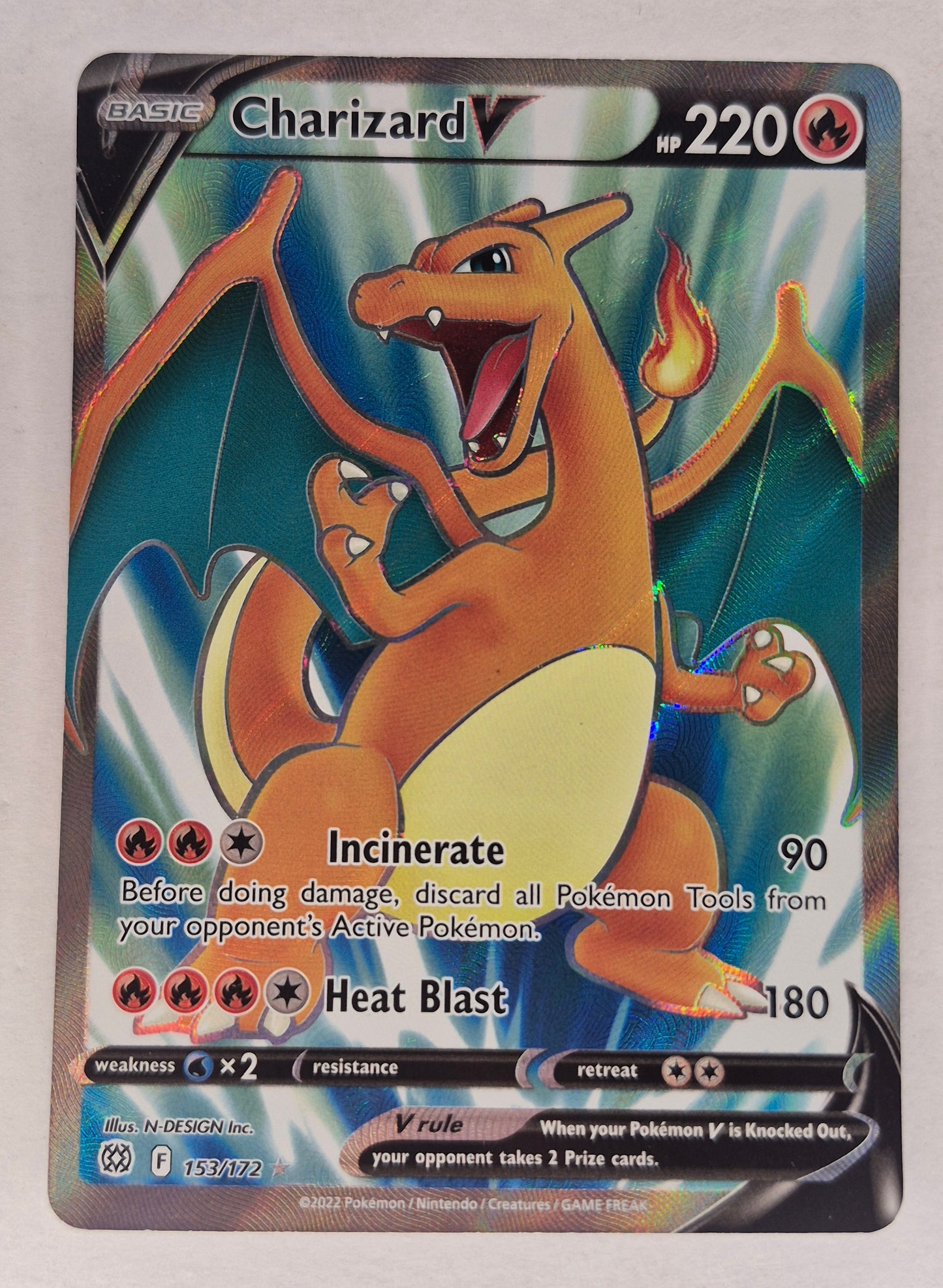 Charizard V (Full Art) 153/172 Swsh09: Brilliant Stars Holo Pokemon Card TCG