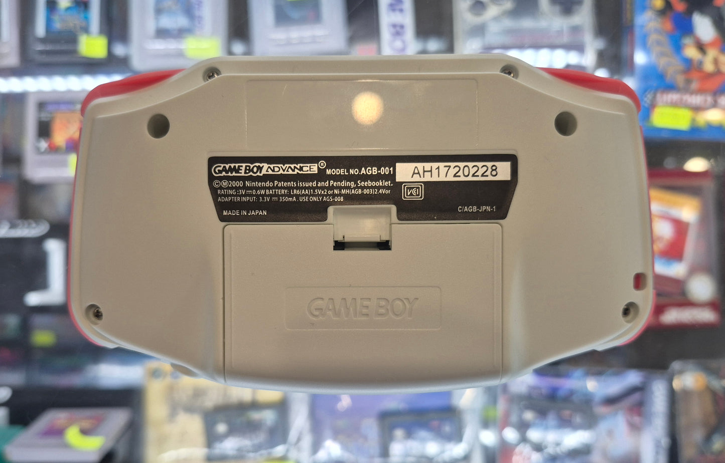 2000 Nintendo Gameboy Advance AGB-001 Brand new White/pink case,IPS Backlit screen VGC New!