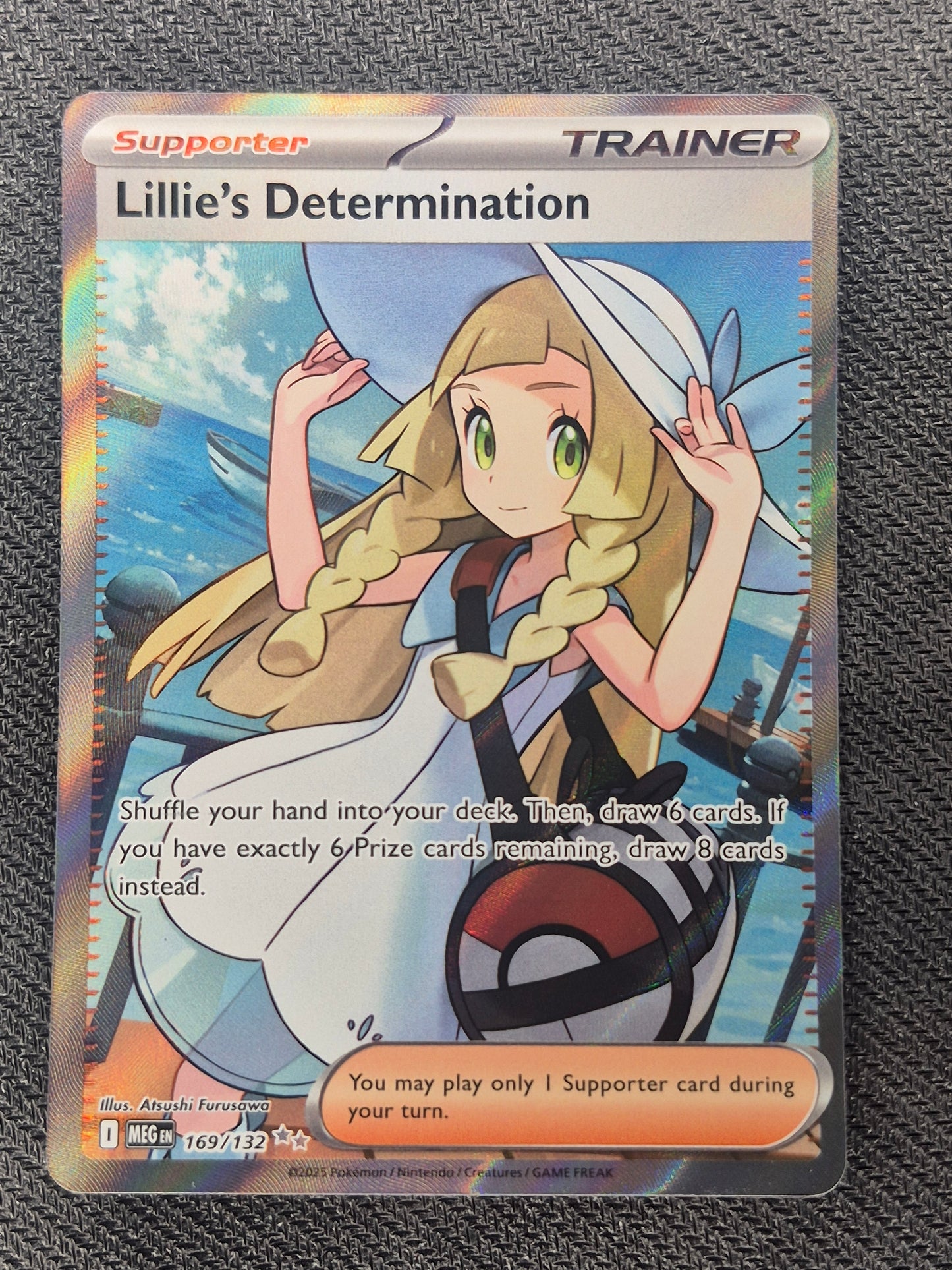Lillie's Determination 169/132 Full Art Pokemon TCG Mega Evolution NM