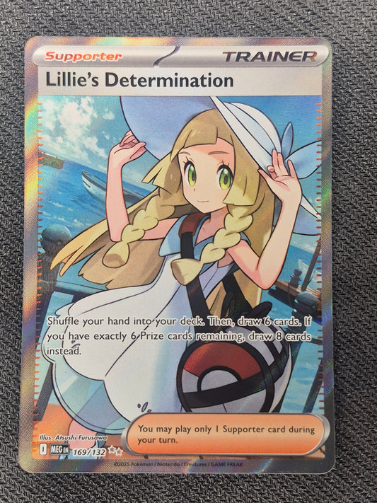 Lillie's Determination 169/132 Full Art Pokemon TCG Mega Evolution NM