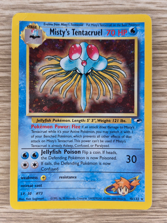 Pokémon TCG Misty's Tentacruel Gym Heroes 10/132 Holo Unlimited Rare LP/Crease *