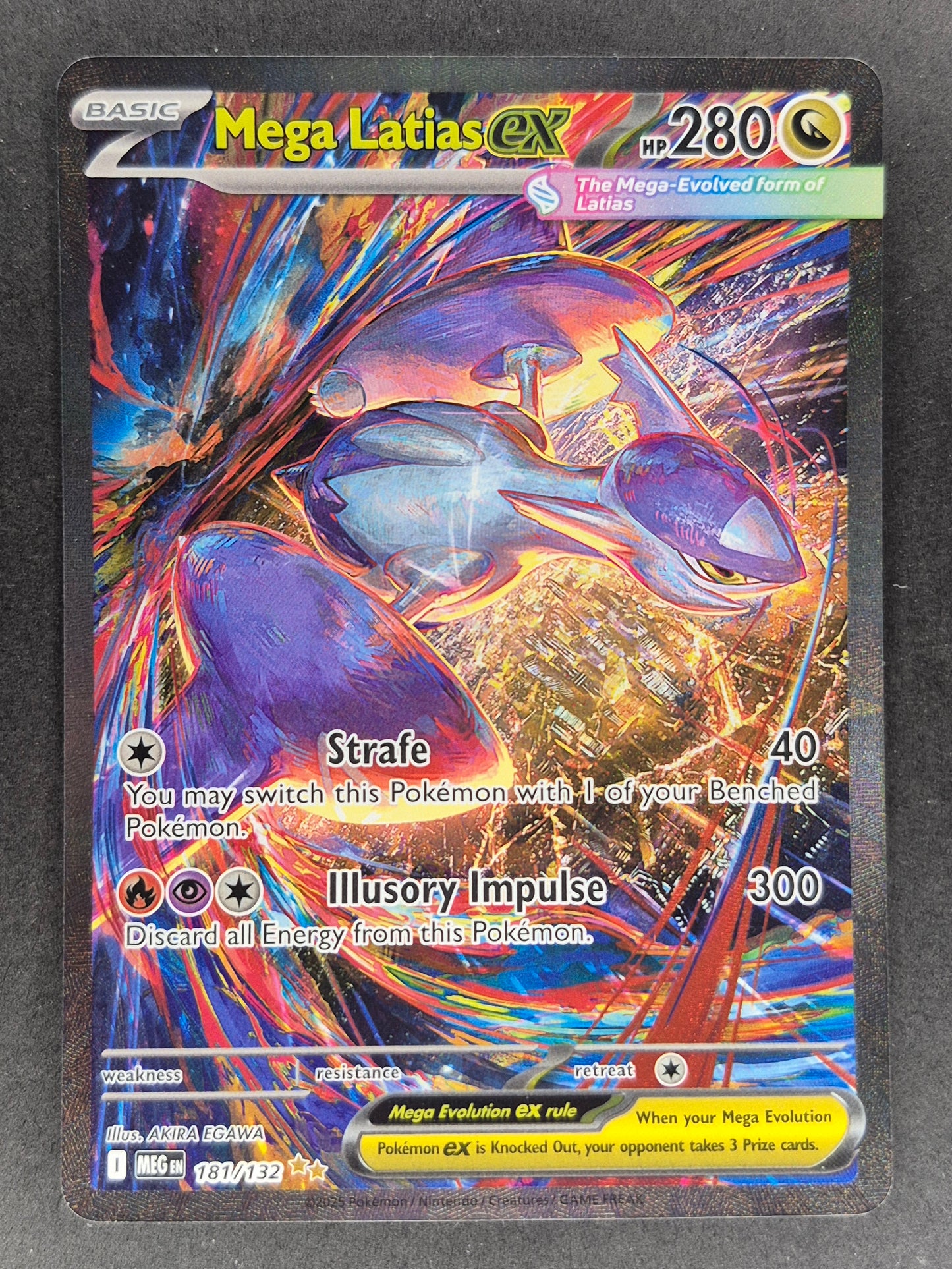 Mega Latias EX SIR 181/132 Secret Rare Pokemon Card Mega Evolutions - NM