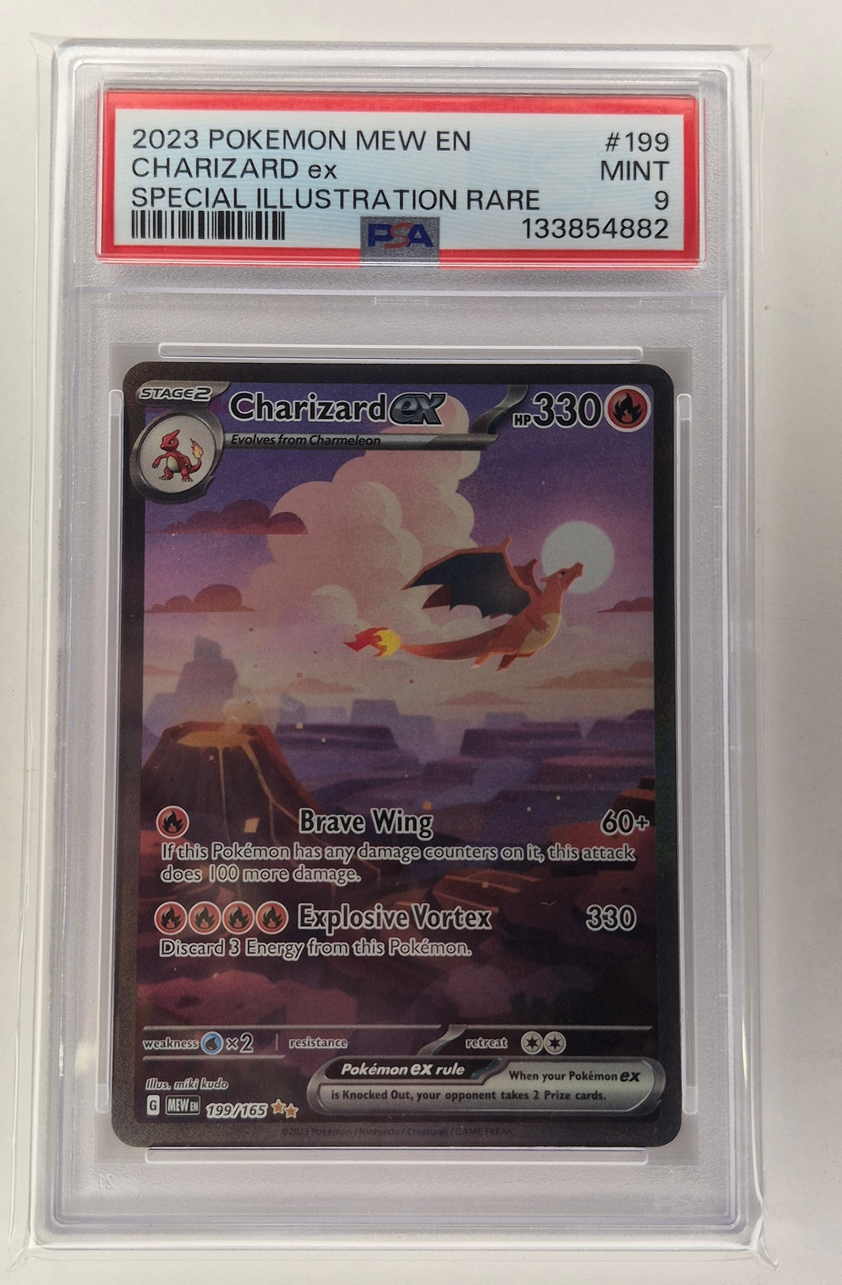 Charizard EX 199/165 Special Illustration Rare 151 Pokemon PSA 9 Mint