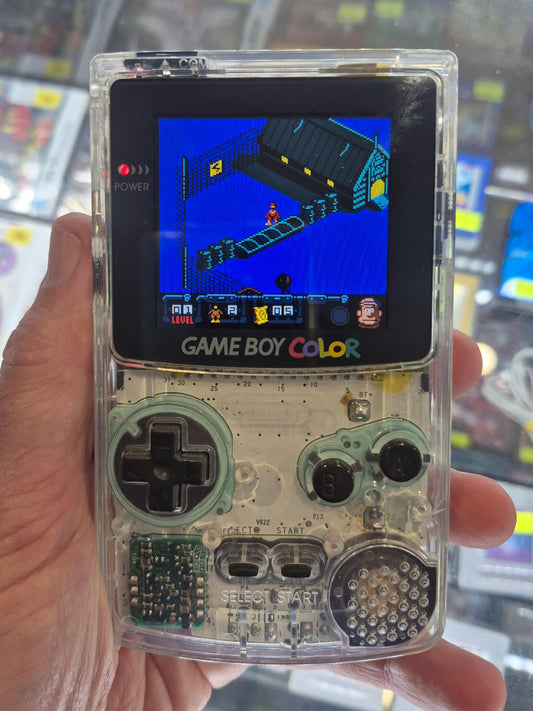 Nintendo Gameboy Color Console NEW Backlit Screen & See thru Clear Case Tested