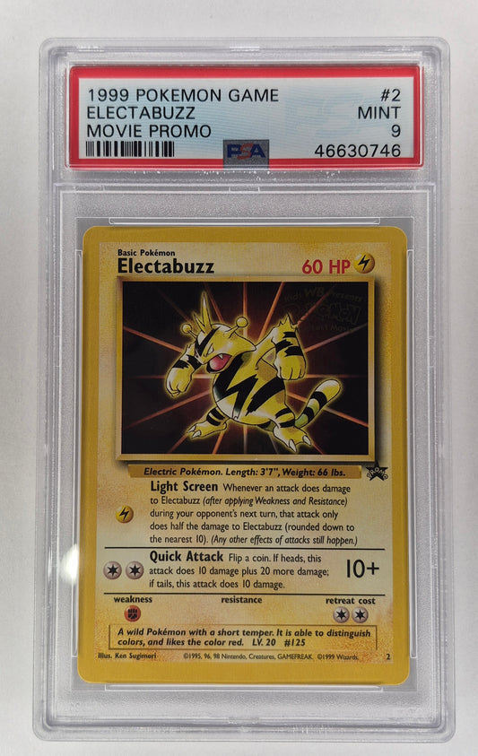 PSA 9 ELECTABUZZ #2 First Movie Black Star Promo 1999 - Pokemon Card WOTC