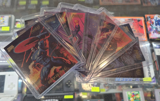 1994 Fleer Marvel Masterpieces trading card Powerblast Chase Card FULL SET (9)