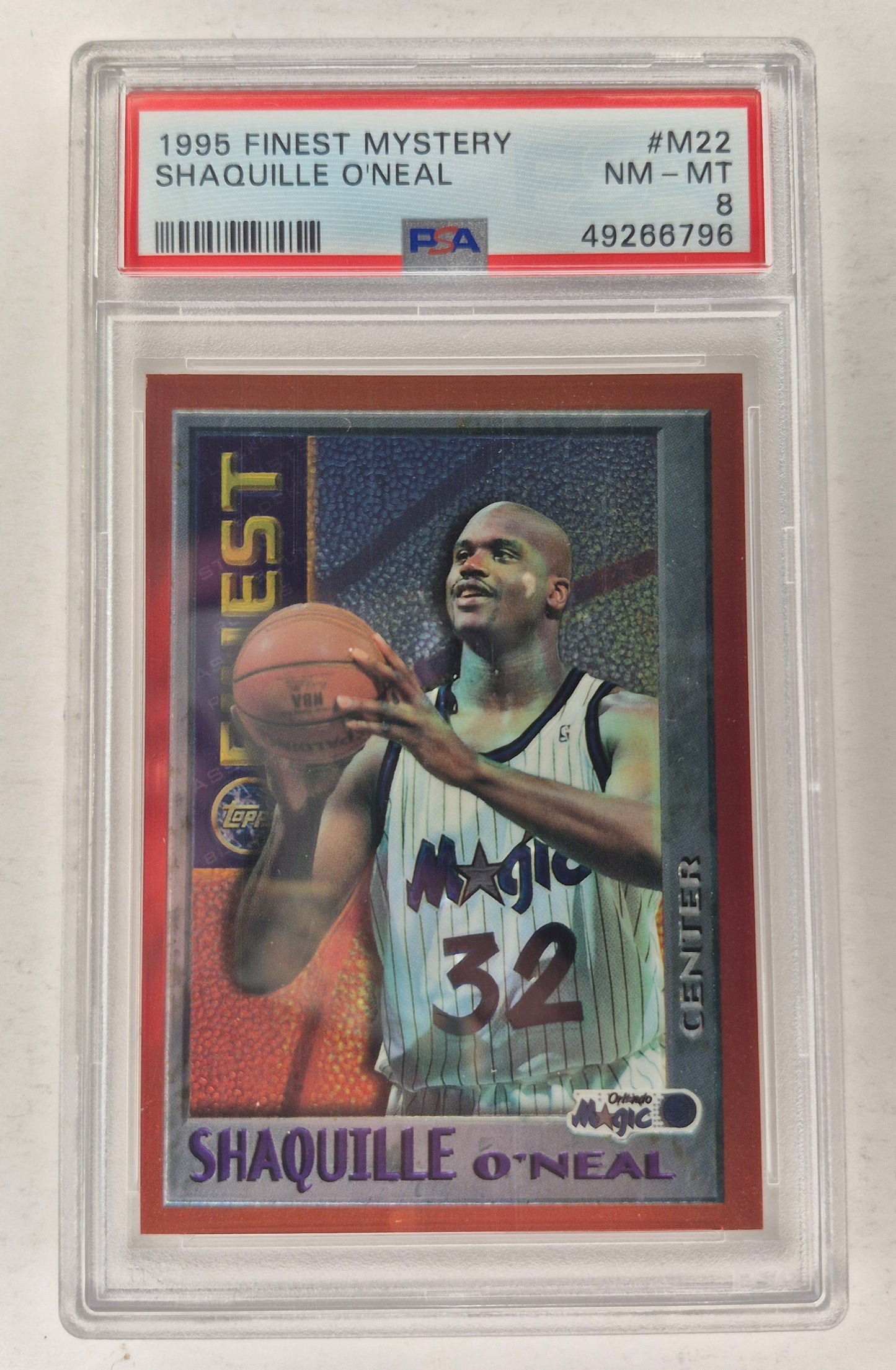 1995 Topps Finest Mystery Shaquille O'neal M22 PSA 8