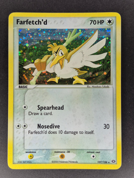 2005 Farfetch'd - 107/106 - Pokemon EX Emerald Ultra Rare Holo LP