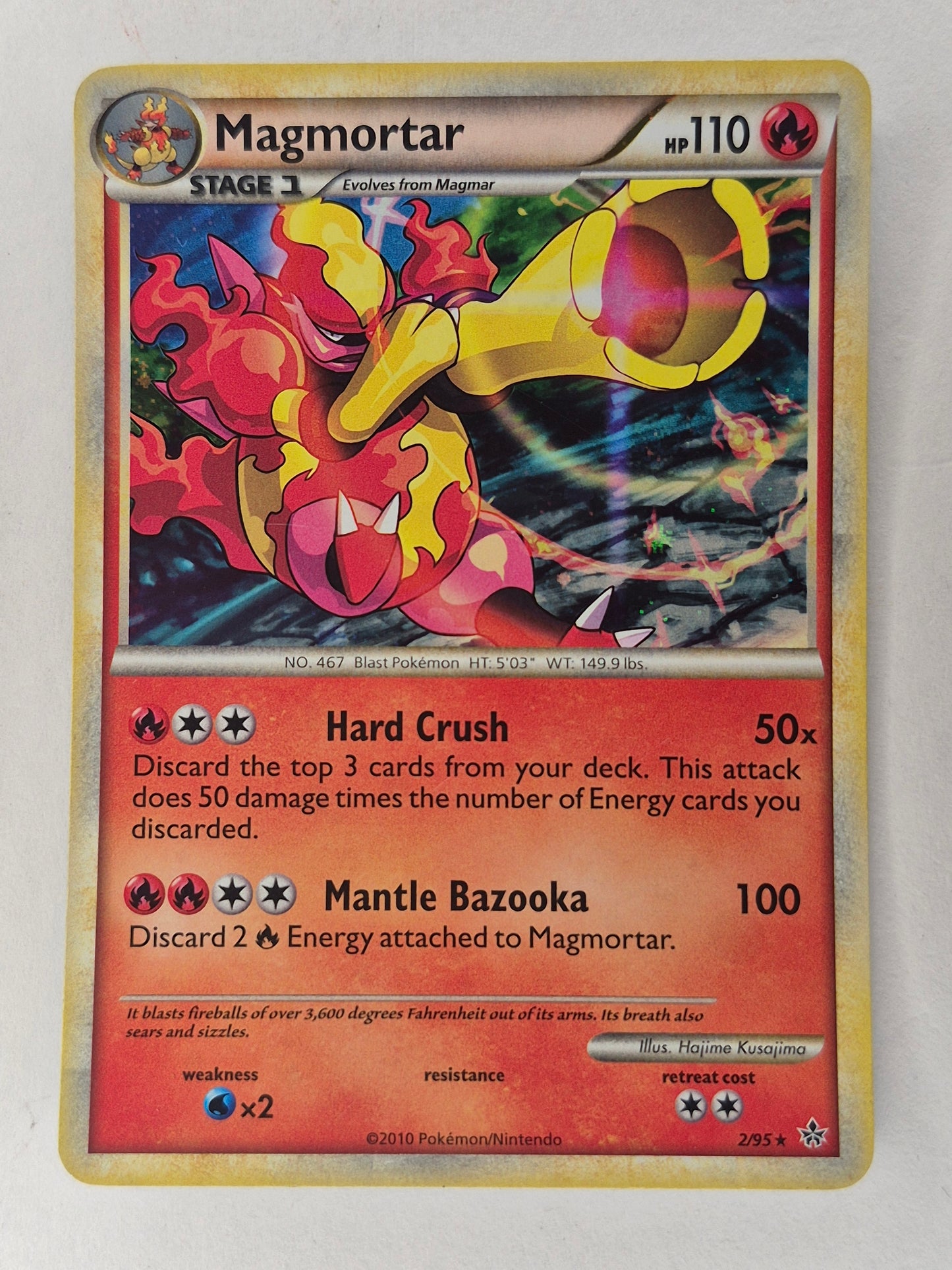 Pokemon Magmortar 2/95 HG & SS Unleashed Holofoil 2010 Holo LP