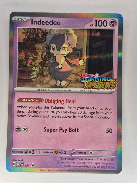 Pokémon Scarlet & Violet Surging Sparks Indeedee Stamped SVP154 LP