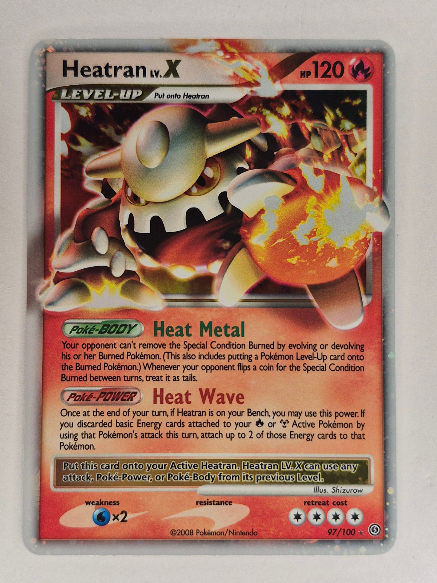 2008 Pokemon Stormfront Heatran X Holo Rare 97/100 LP