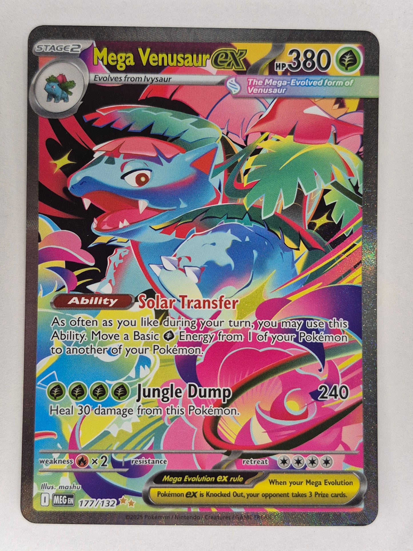 Mega Venusaur Ex 177/132 SIR Mega Evolutions - Pokemon TCG NM