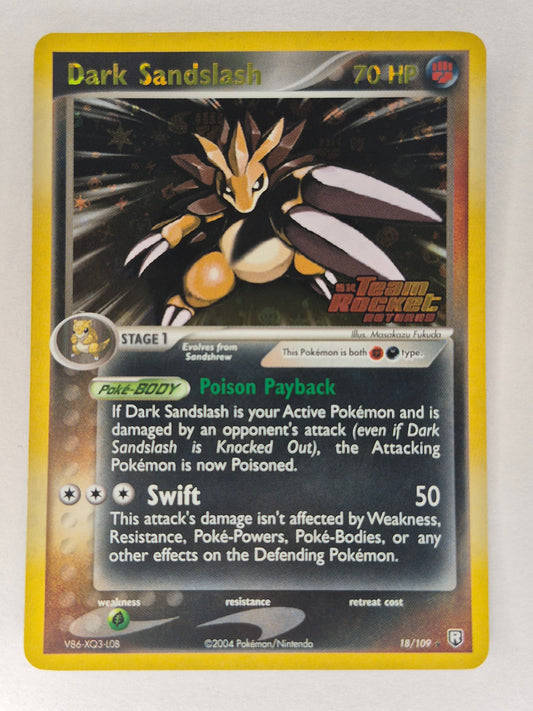 2004 Dark Sandslash 18/109 Ex Team Rocket Returns STAMPED Reverse Holo pokemon NM