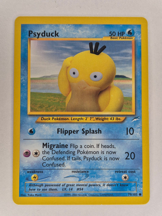 2000 Pokemon Neo Destiny #79 Psyduck Non Holo(Yuka Morii)LP