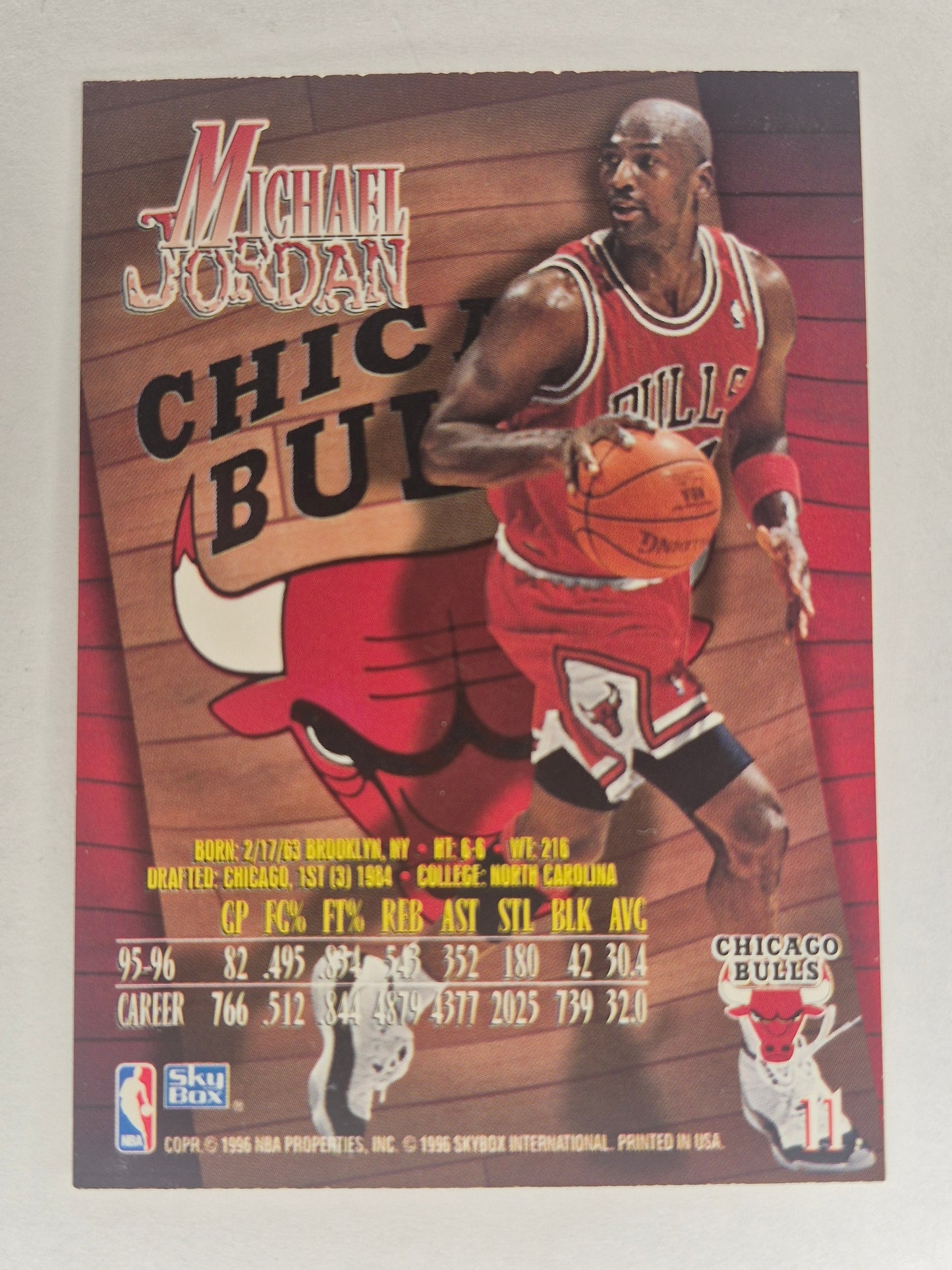 1996-19 Skybox Z-Force Basketball Michael Jordan LP