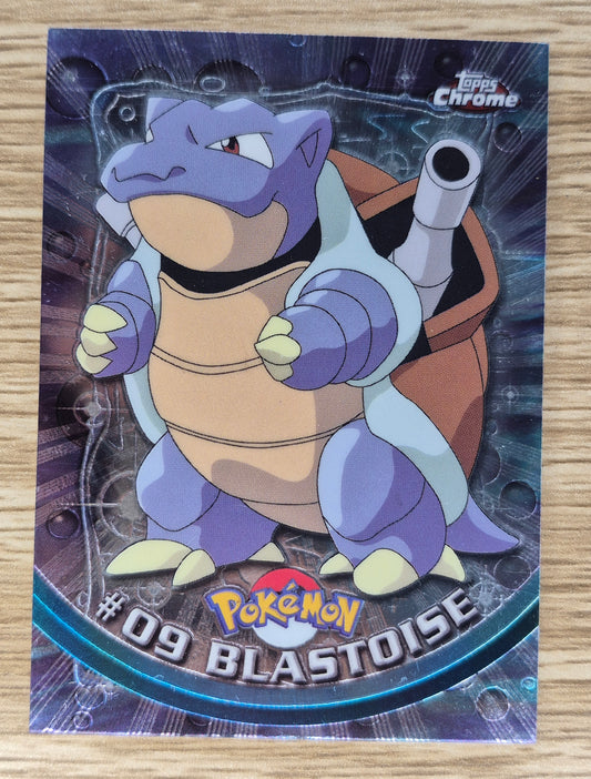 2000 Pokemon Topps Chrome Blastoise Holo  #9 Red Label LP
