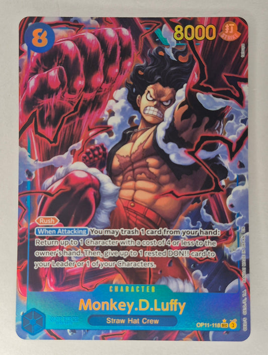Monkey.D.Luffy Alternate Art OP11-118 A Fist of Divine Speed Foil NM English