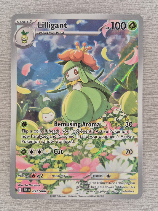 Pokemon TCG Scarlet & Violet Black Bolt Lilligant 092/086 Illustration Rare (NM)