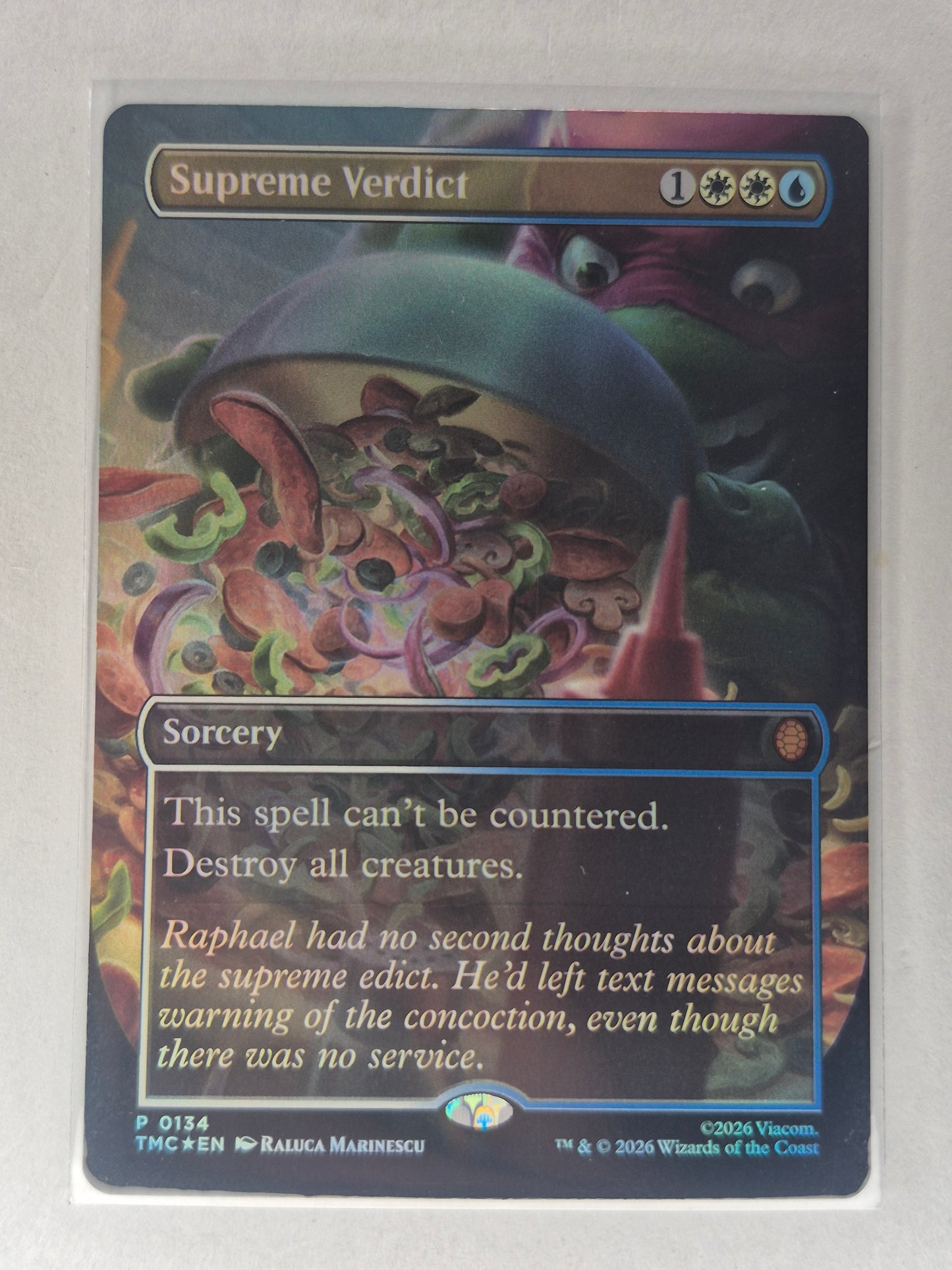 Supreme Verdict(Borderless)134 promo Commander: Teenage Mutant Ninja Turtles Foil Mythic