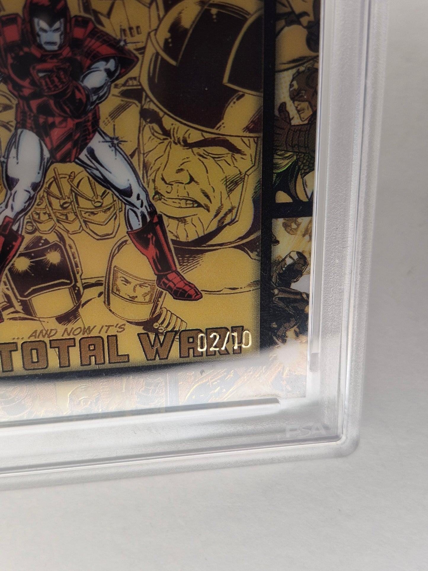 2025 Topps Chrome Marvel Iron Man Gold/Black IM5(02/10)PSA 9