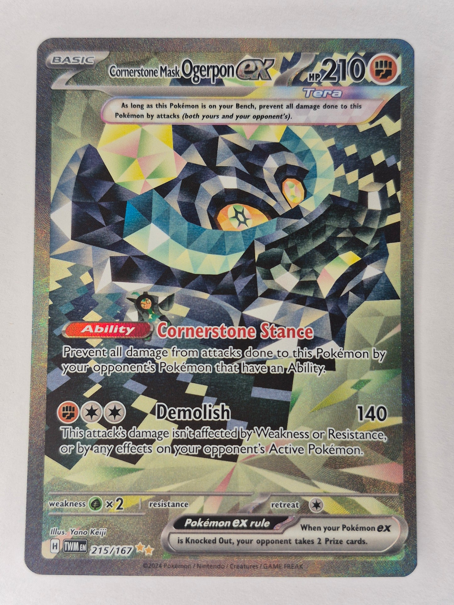 Cornerstone Mask Ogerpon ex 215/167 Pokemon Twilight Masquerade SIR Holo