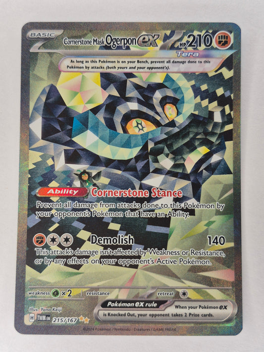 Cornerstone Mask Ogerpon ex 215/167 Pokemon Twilight Masquerade SIR Holo