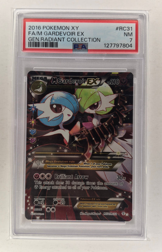 2016 Pokemon XY Full Art M Gardevoir Ex RC31 Radiant Collection PSA 7 NM